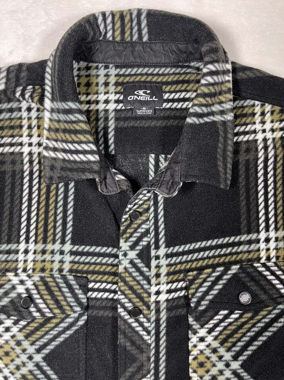 O'Neill SuperFleece Plaid Long Sleeve Button Down Shirt